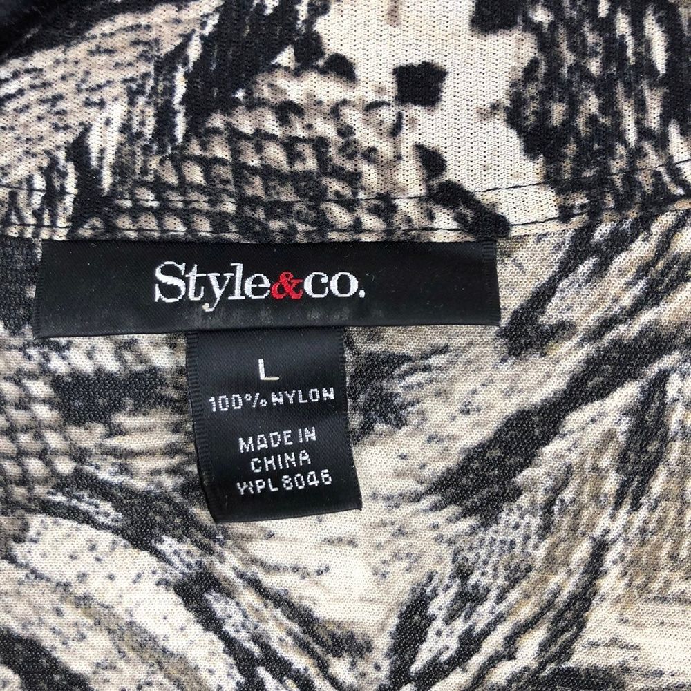 Python Snake Print Tunic Blouse High Waist Babydo… - image 6